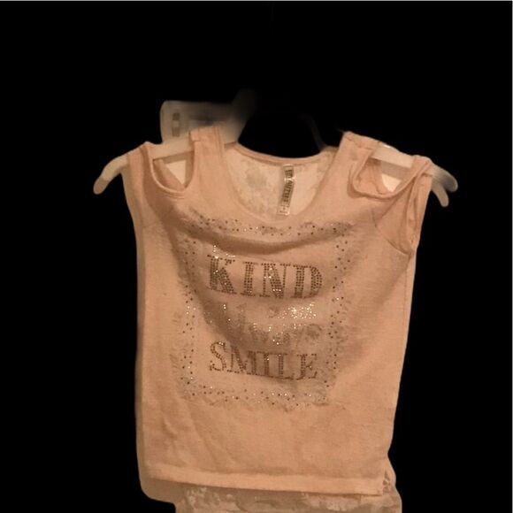 Beauties Cold Shoulder Girls Pink Blouse Size 16 - Picture 3 of 9